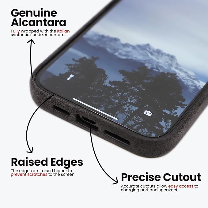 IPhone | Alcantara Case | Carbon Black
